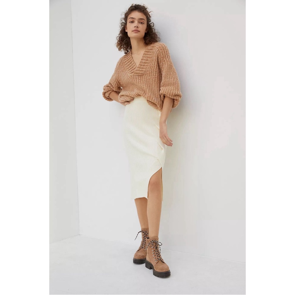 Anthropologie Maeve Desiree Knit Midi Skirt NWT SIZ XL-1X - Picture 6 of 16